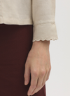 Melange Shirt with Pleats and Embroidery from Nice Things