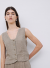 Portofino Waistcoat in Khaki from Yerse