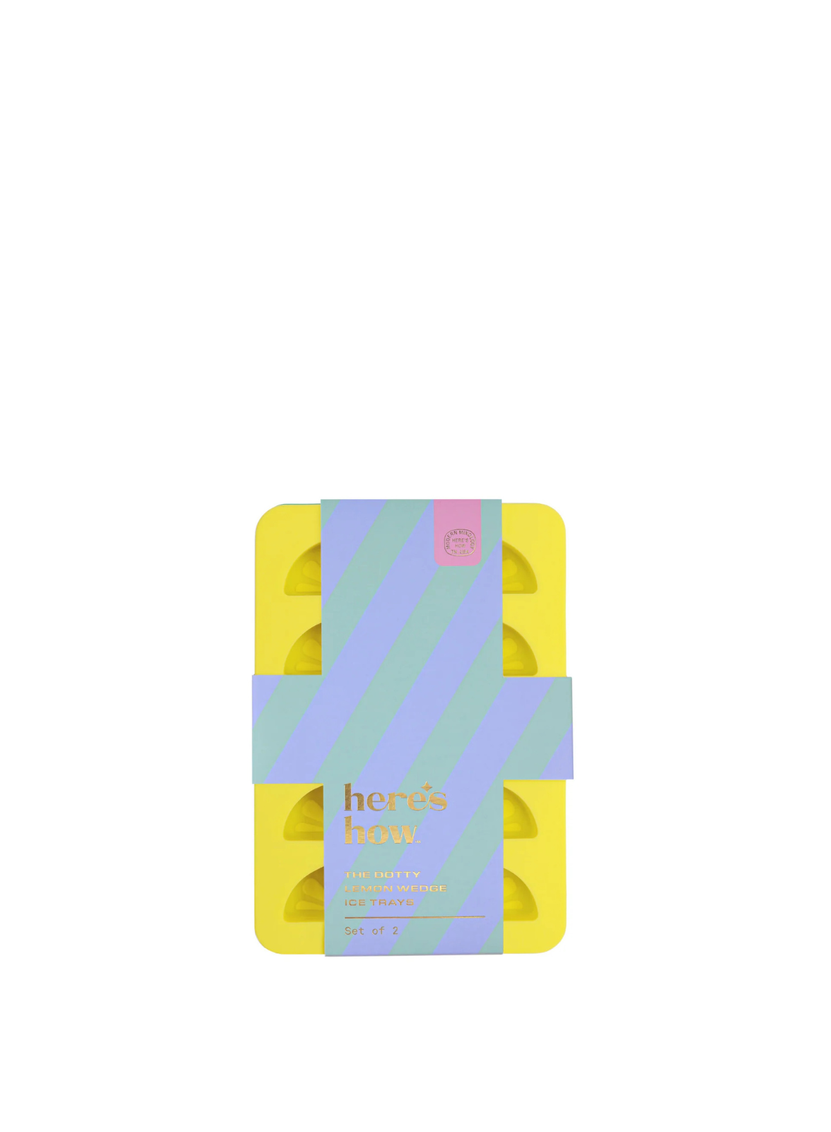 Dotty Citrus Wedge Ice Trays set of 2 - Yellow & Green from Designworks Ink