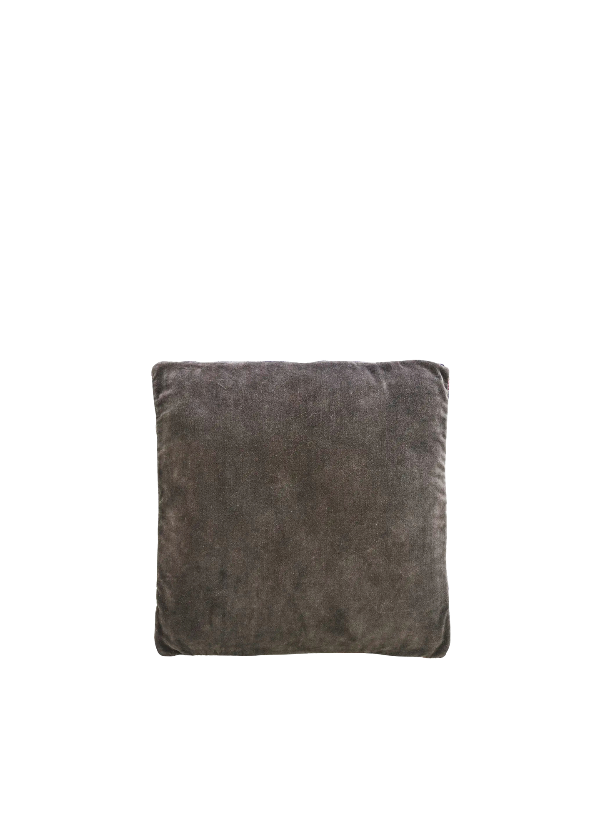 Seating Mat Cotton Velvet Grey/Black 50/50cm from Madam Stoltz