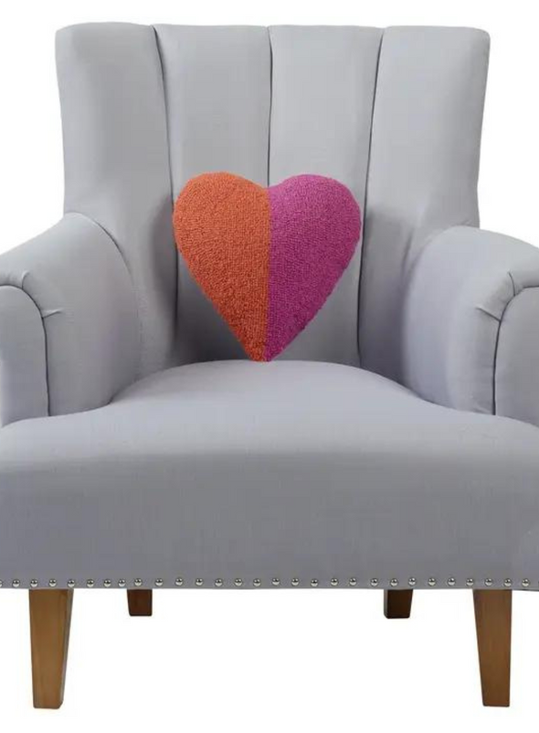 Split Heart Shaped Hook Cushion from Peking Handicraft