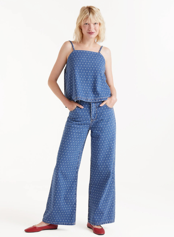 Denim Jeans in Blue with Spots from Compañia Fantastica
