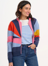 Solana Knitted Bomber in Multi Sunrays from Sugarhill