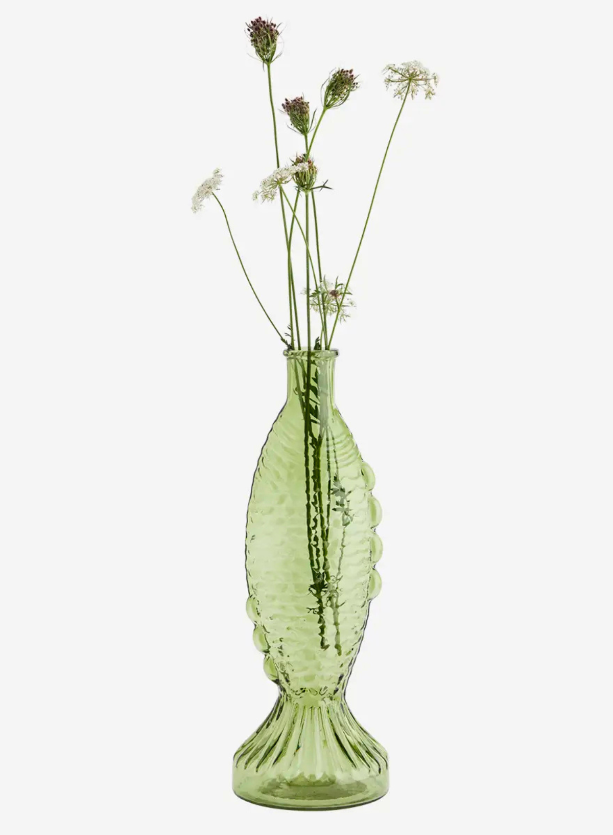 Large Green Fish Glass Vase from Madam Stoltz