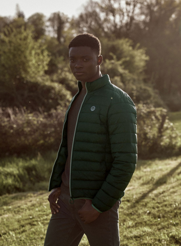 Saou Puffy Jacket in Dark Green from Faguo