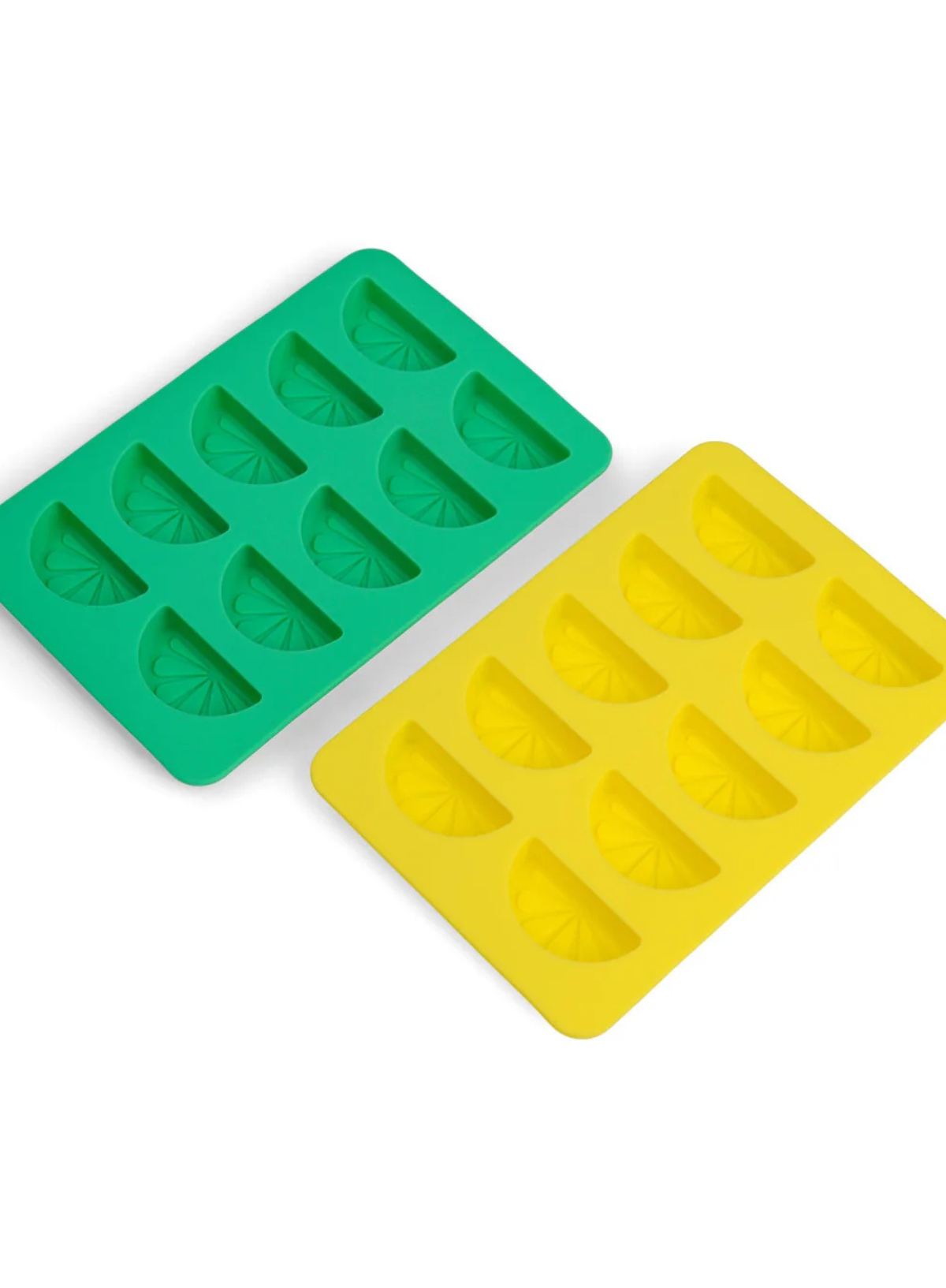 Dotty Citrus Wedge Ice Trays set of 2 - Yellow & Green from Designworks Ink