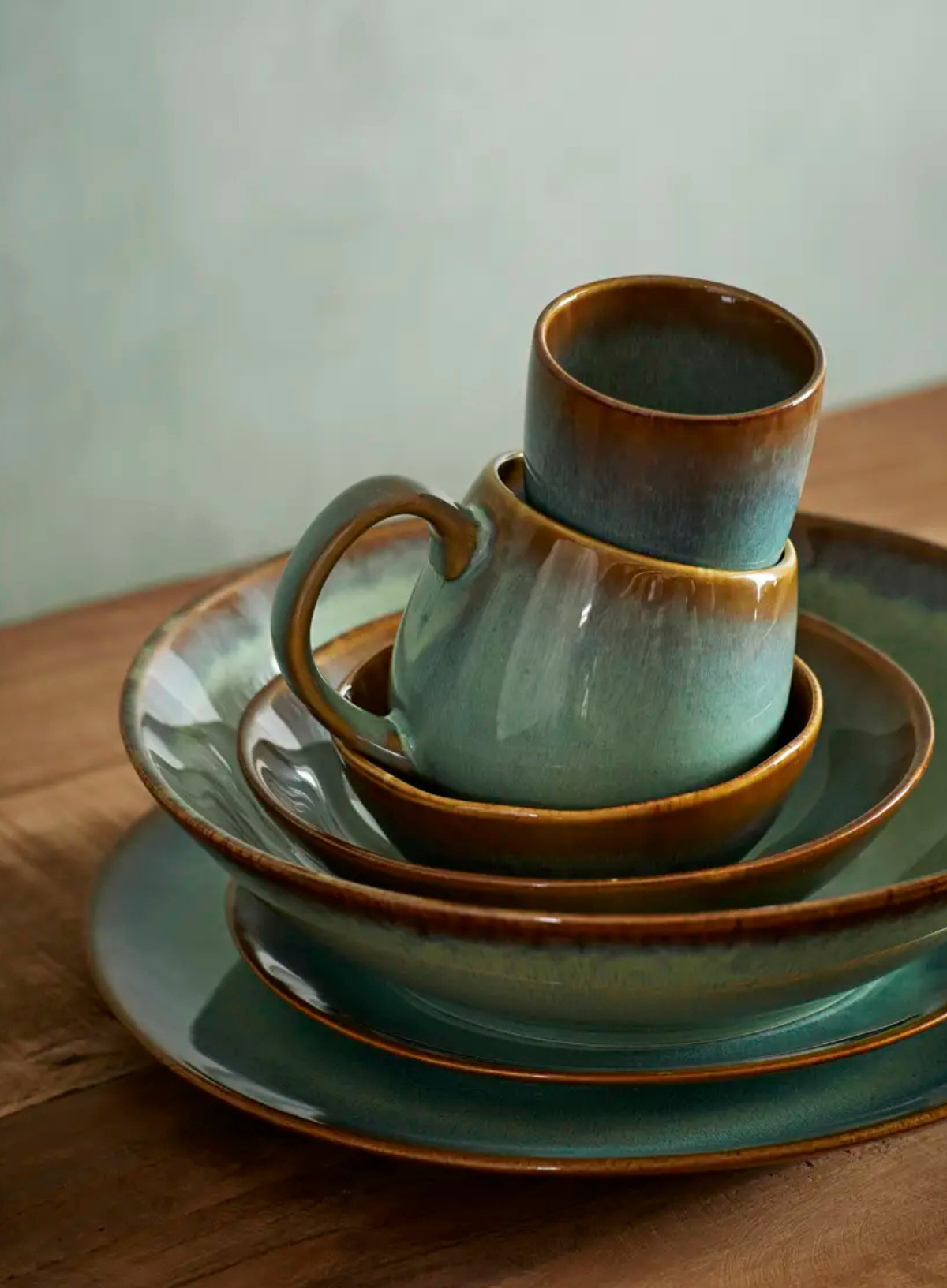Asta Green Stoneware Cup from Madam Stoltz