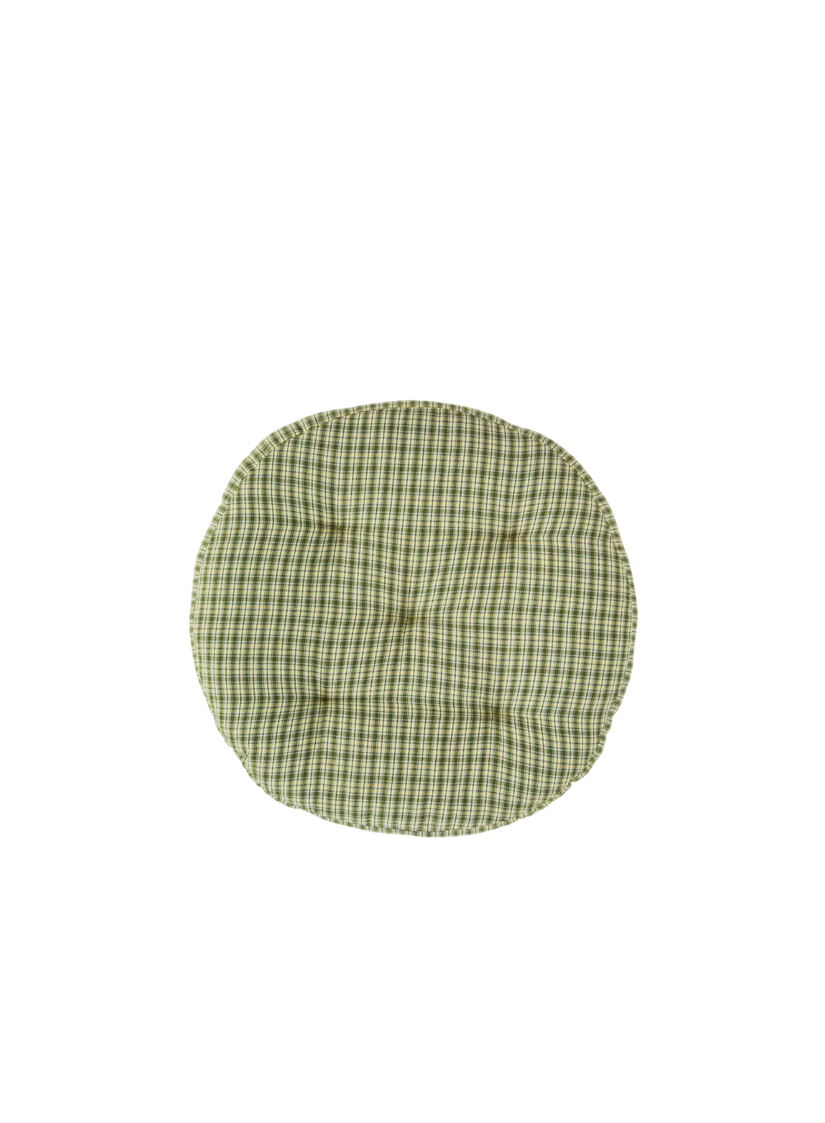 Madam Stoltz Moss Round Cotton Chair Pad