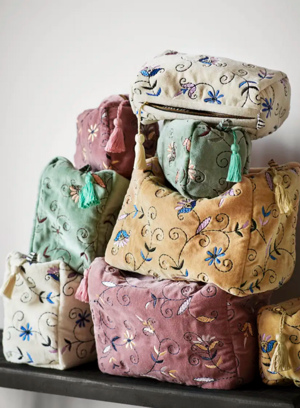 May Embroidered Wash Bag from Madam Stoltz