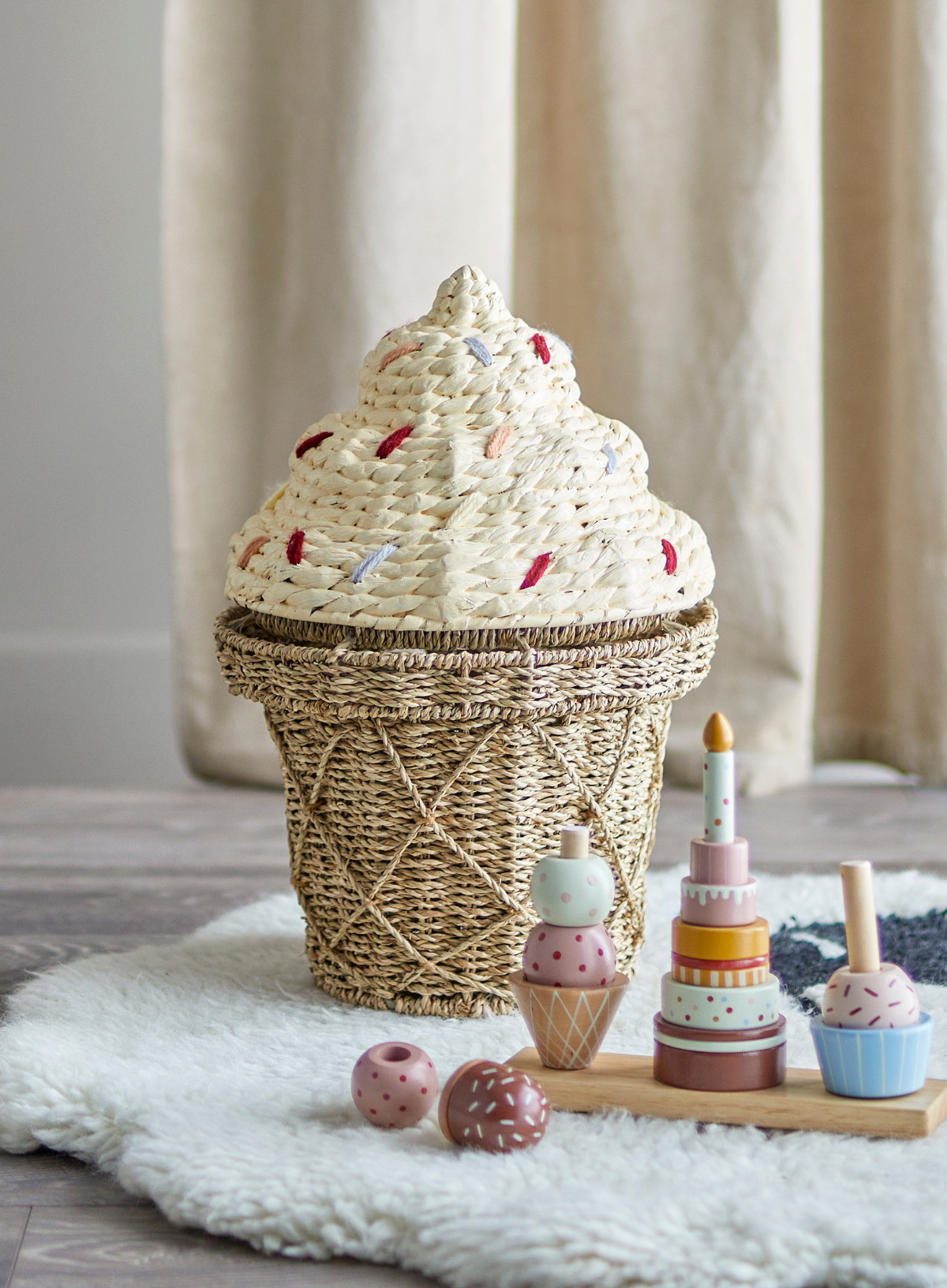 Small Seagrass Cillie Basket with Lid