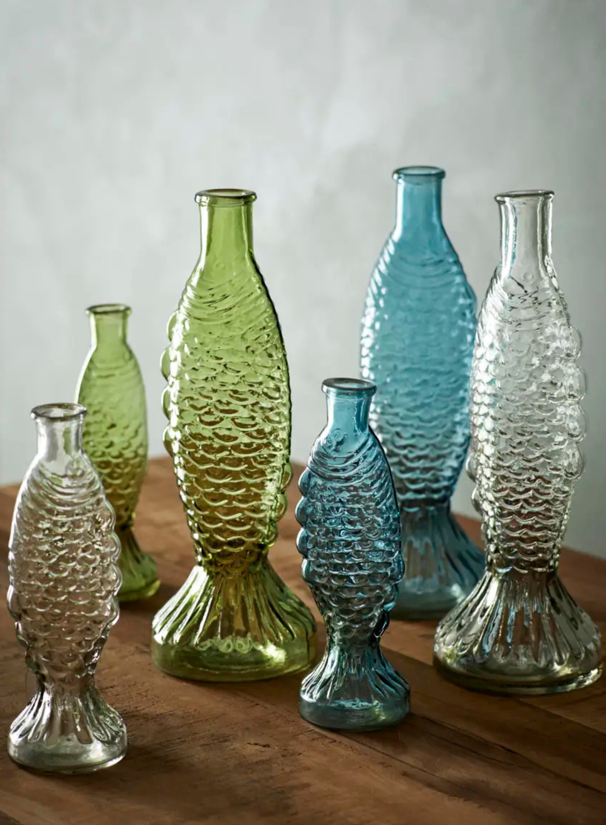 Large Blue Fish Glass Vase from Madam Stoltz