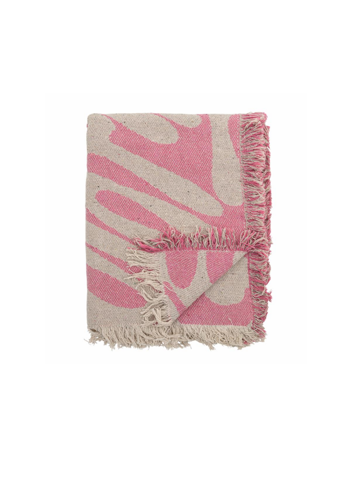 Rose Alk Recycled Cotton Throw from Bloomingville