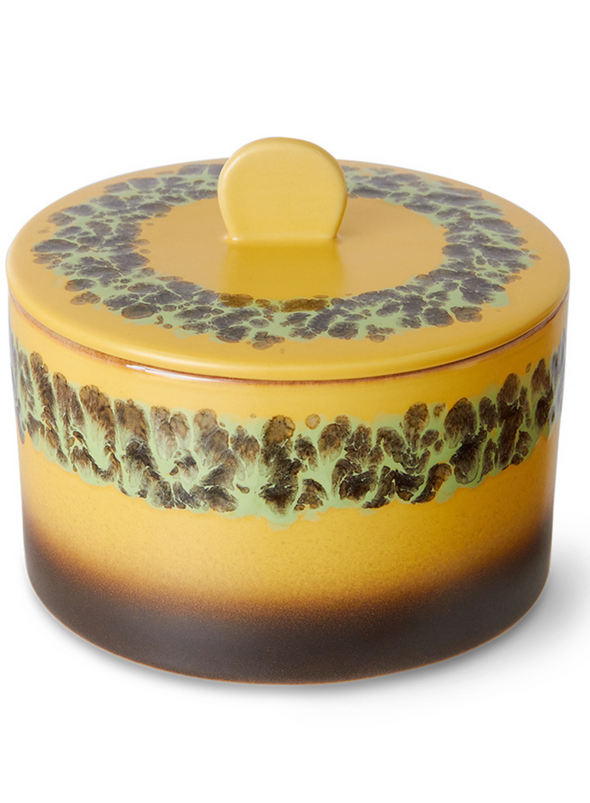 70s Ceramics Cookie Jar in Kelp from HK Living