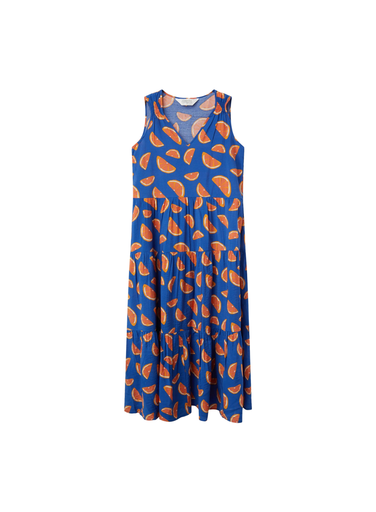 Midi Dress in Conversational Grapefruit Print from Compañia Fantastica