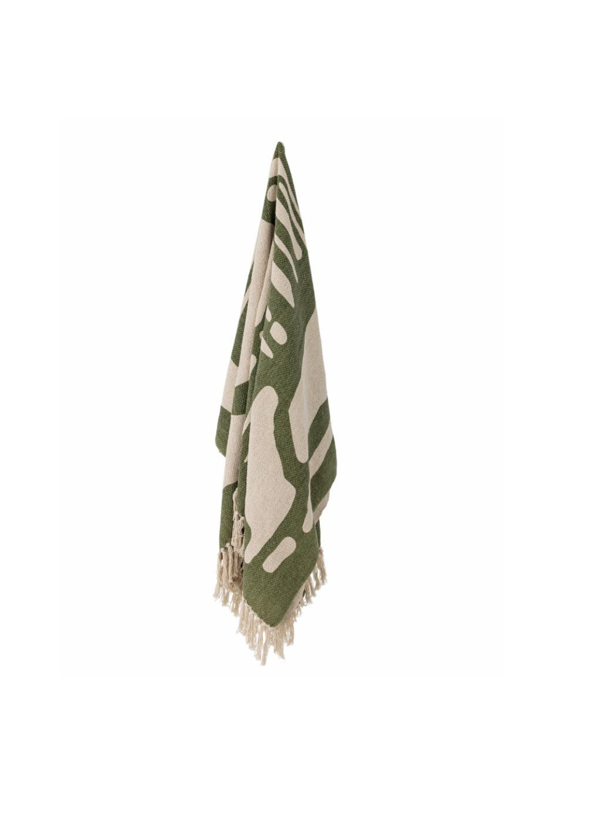 Bloomingville Dalmine Green Recycled Cotton Throw
