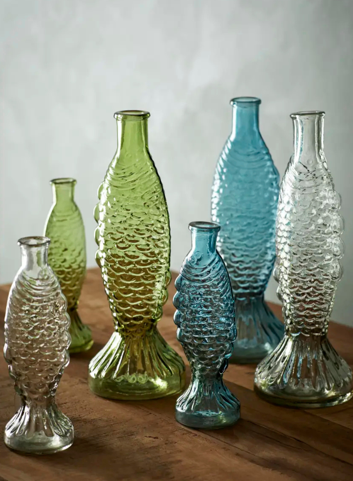 Small Green Fish Glass Vase from Madam Stoltz