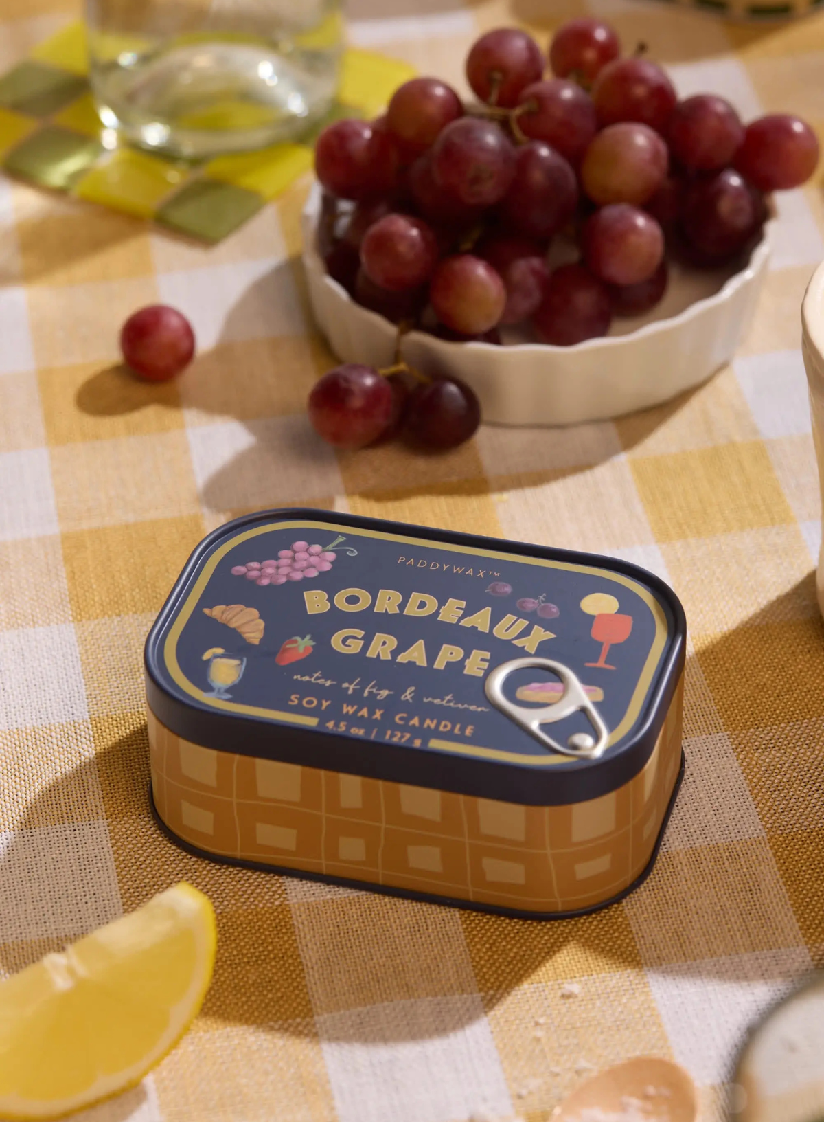 Bistro 4.5oz Printed Tin Candle - Bordeaux Grape from Paddywax