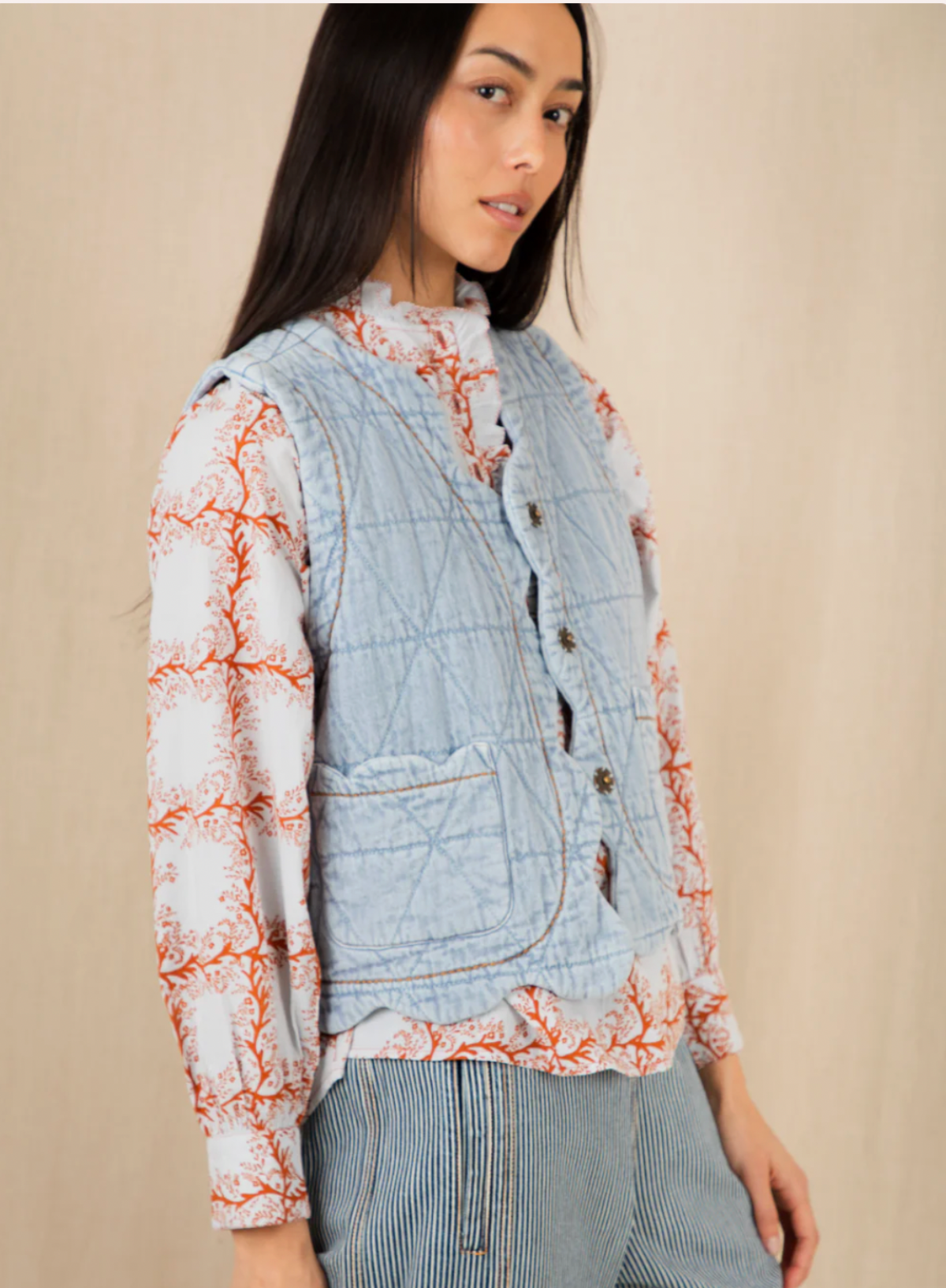 Bonté Estelle Gilet in Ice Blue