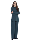 Lavander Wide Leg Trousers in Khaki from Yerse