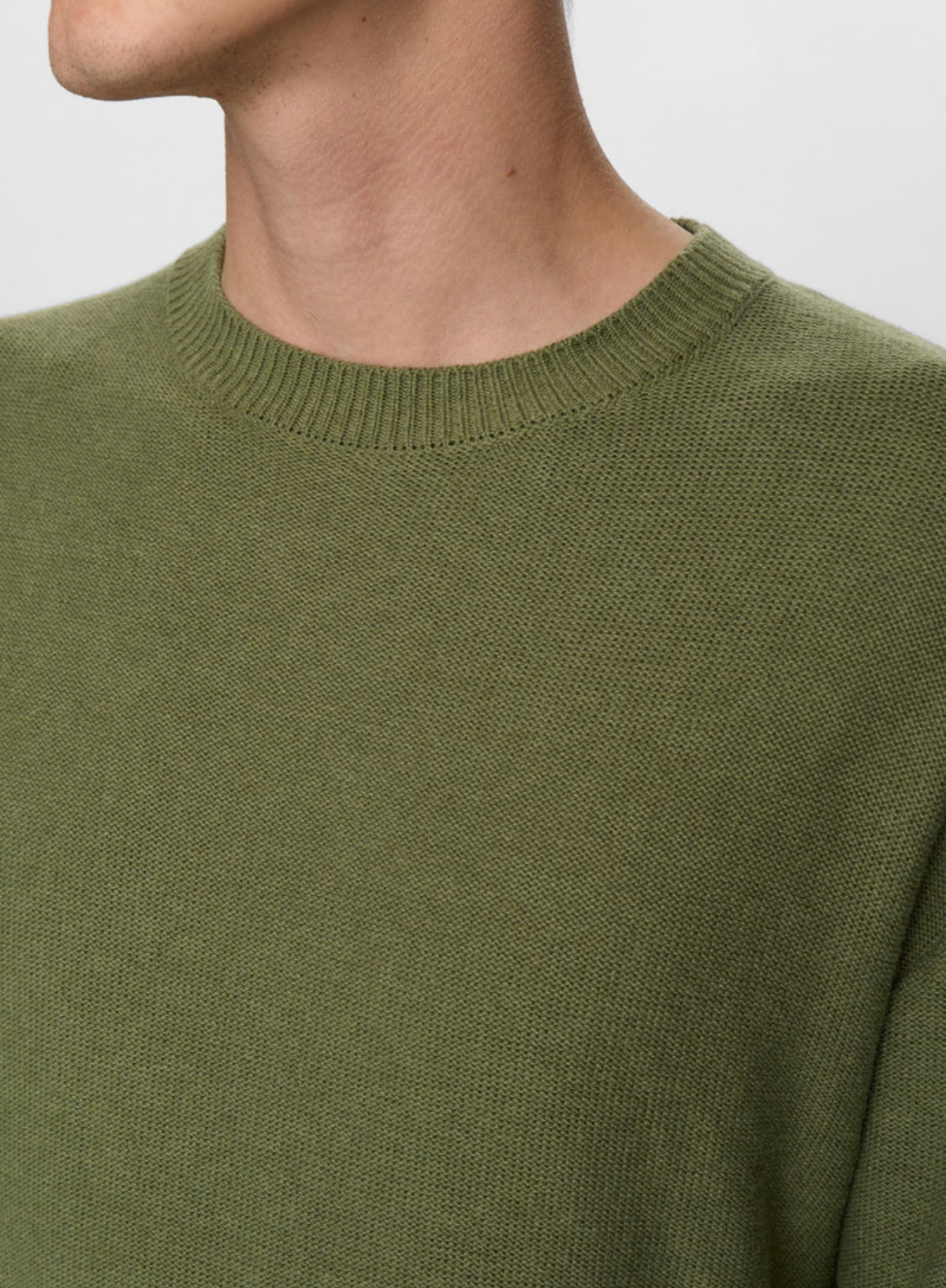 Anerkjendt Ebbe Cotton/Silk Knit in Loden Green