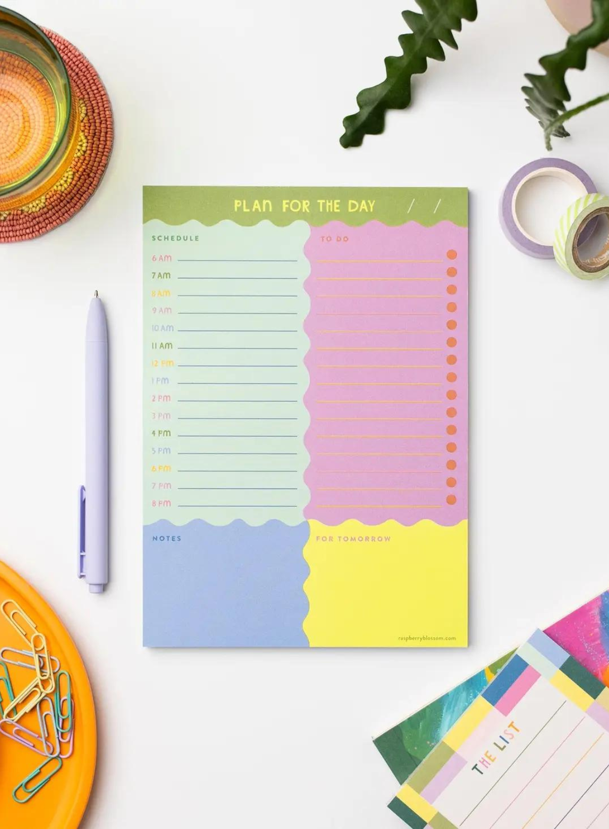 Waves Daily Planner Pad from Raspberry Blossom