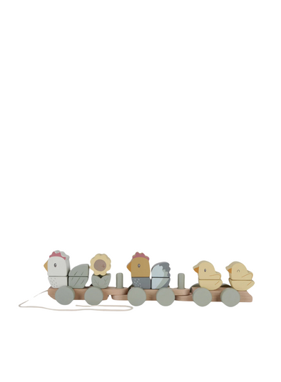 Little Farm Chicken Stacking Train from Little Dutch