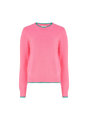 Helena Jumper in Pink, Contrast Tipping from Sugarhill