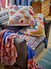 Atle Brown Recycled Cotton Throw from Bloomingville
