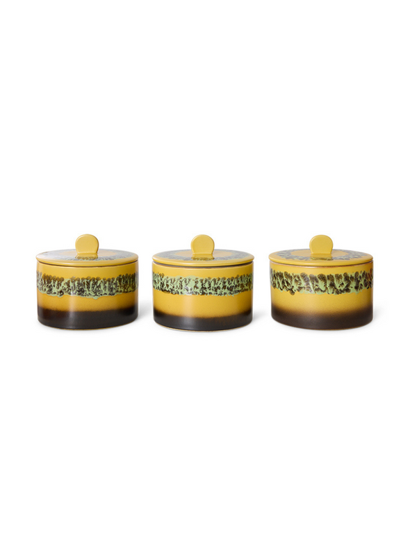 70s Ceramics Cookie Jar in Kelp from HK Living