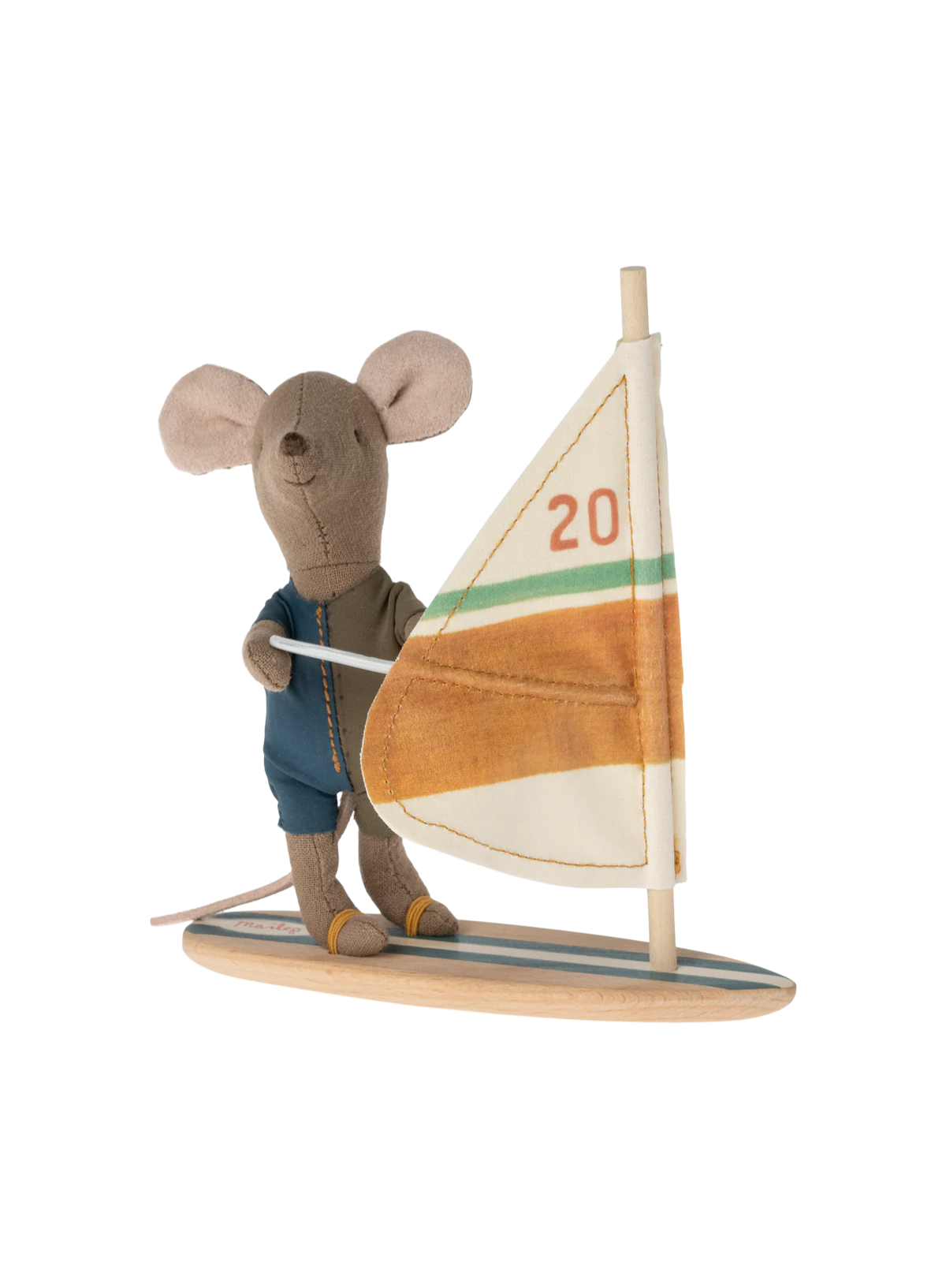 Maileg Little Brother Surfer Beach Mouse, in box
