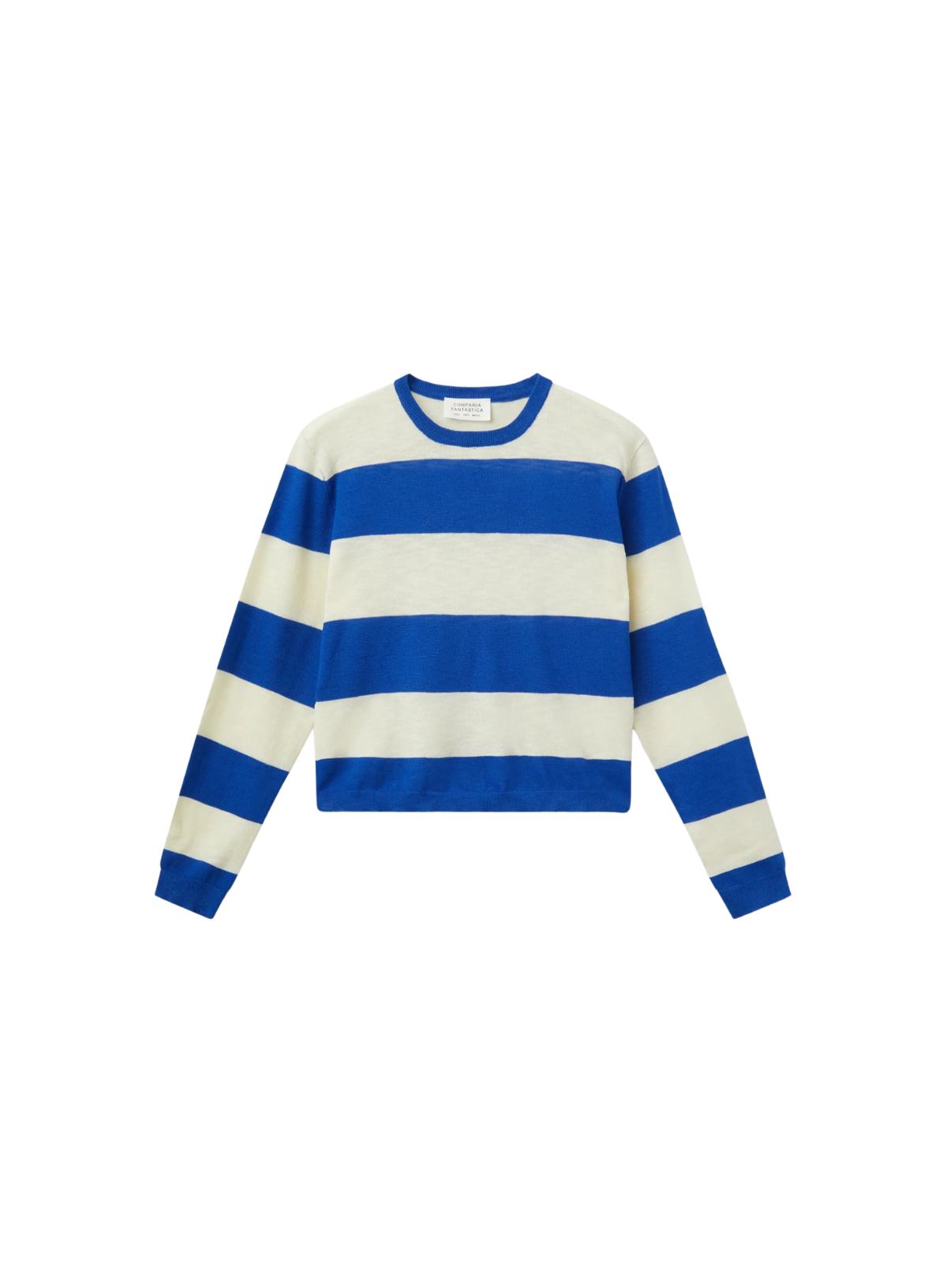 Long Sleeve Jersey in White/Blue from Compañia Fantastica
