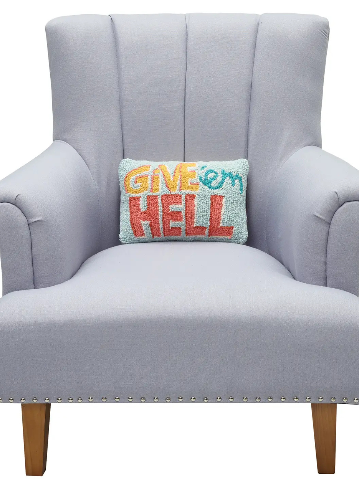 Give'em Hell Hook Cushion from Peking Handicraft