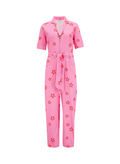 Meredith Boilersuit in Pink, Triple Star from Sugarhill