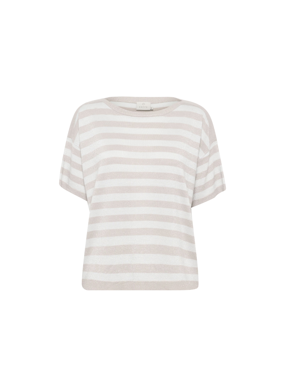 Regina Striped Pullover in Feather Gray from Kaffe