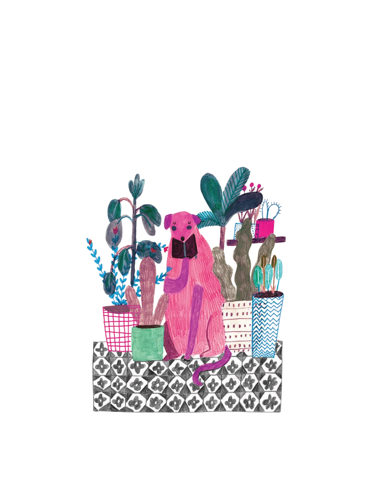 Pink Dog Print from Daria Solak Illustrations