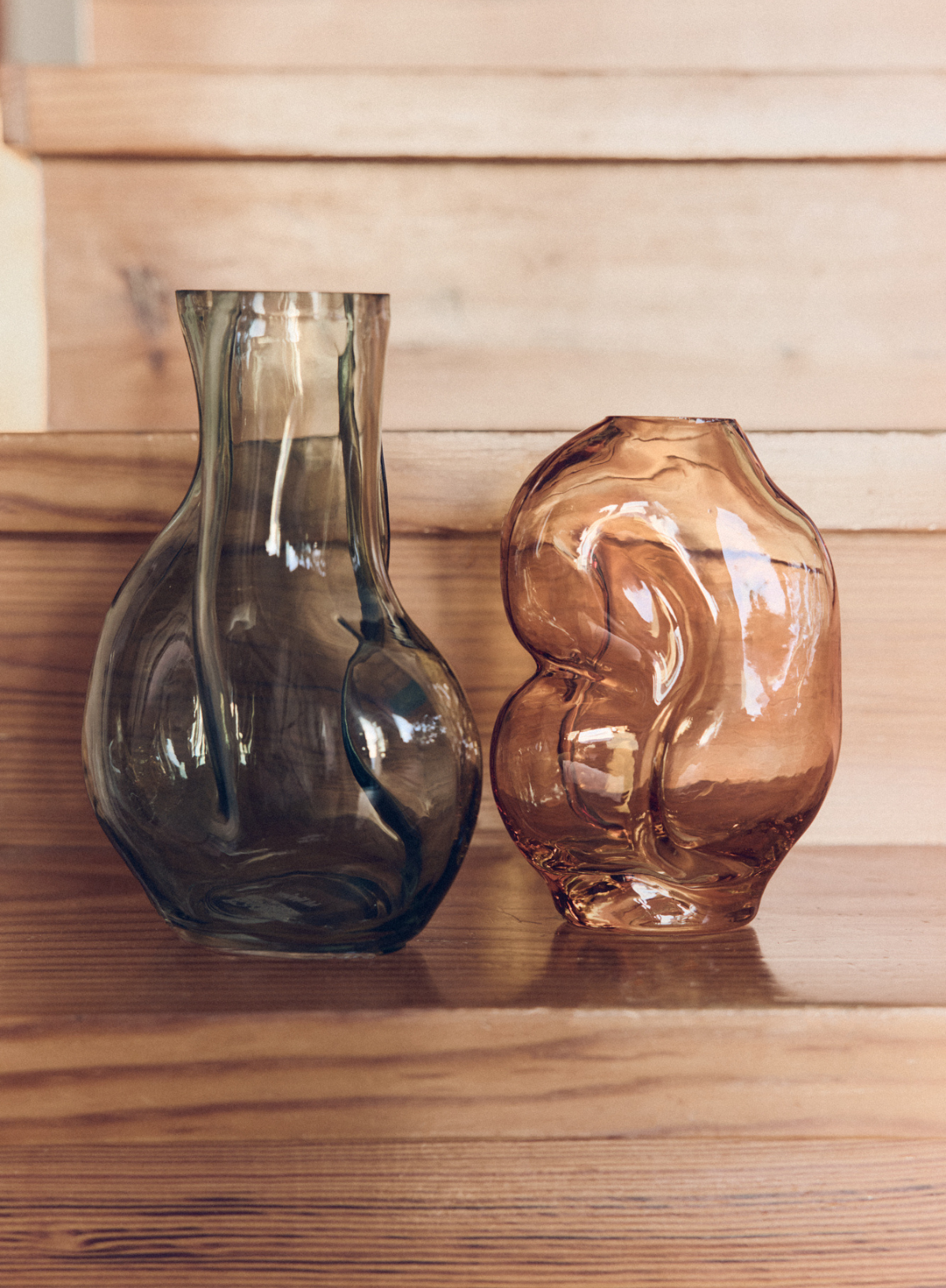 HK Living Gleam Glass Vase in Olive
