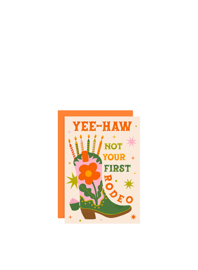 Western Cowgirl Boot Birthday Card from Tikkled Pink
