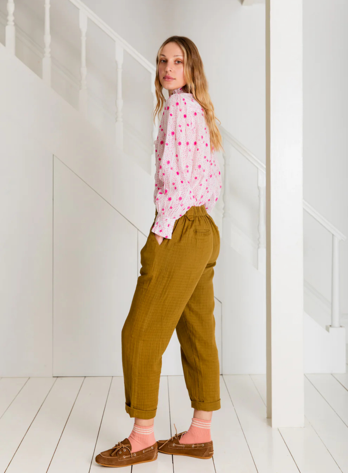 Aida Shirt in Hot Pink from Bonté