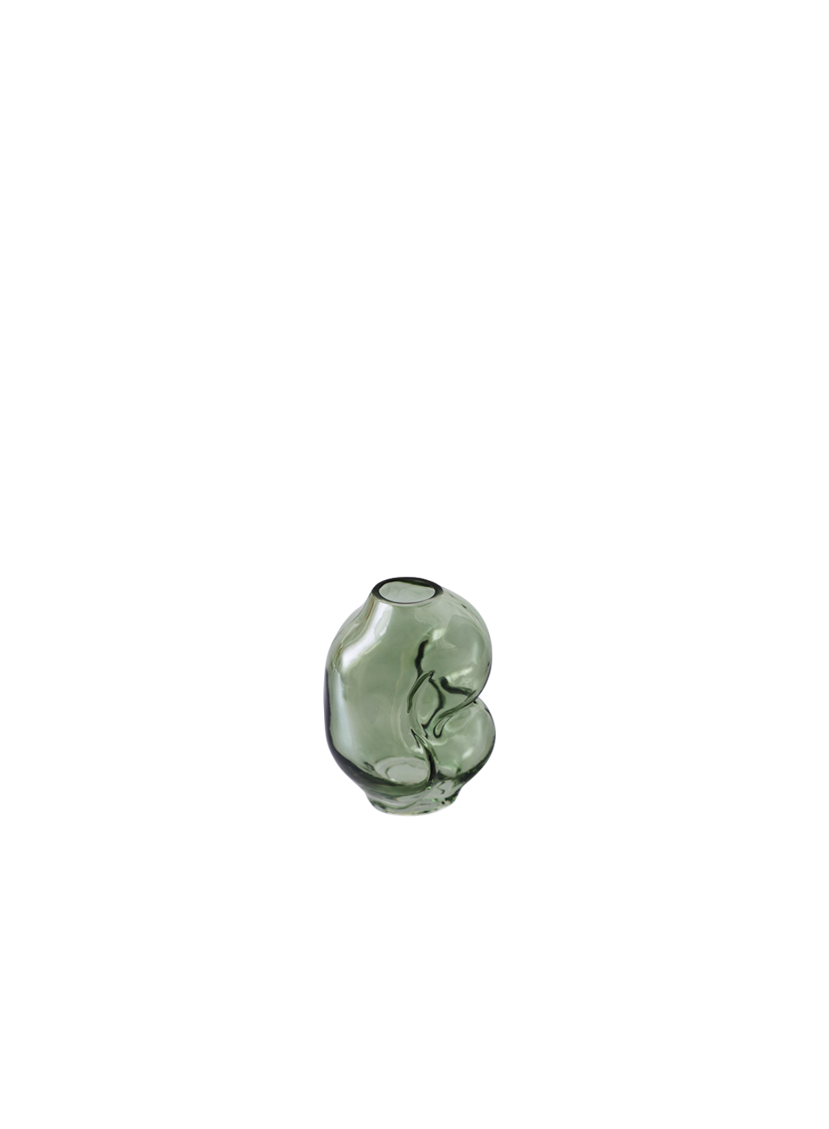HK Living Small Gleam Glass Vase in Olive