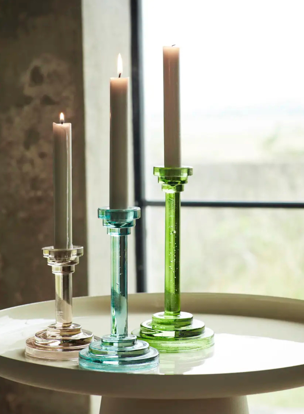 Pillar Glass Candle Holder from Madam Stoltz