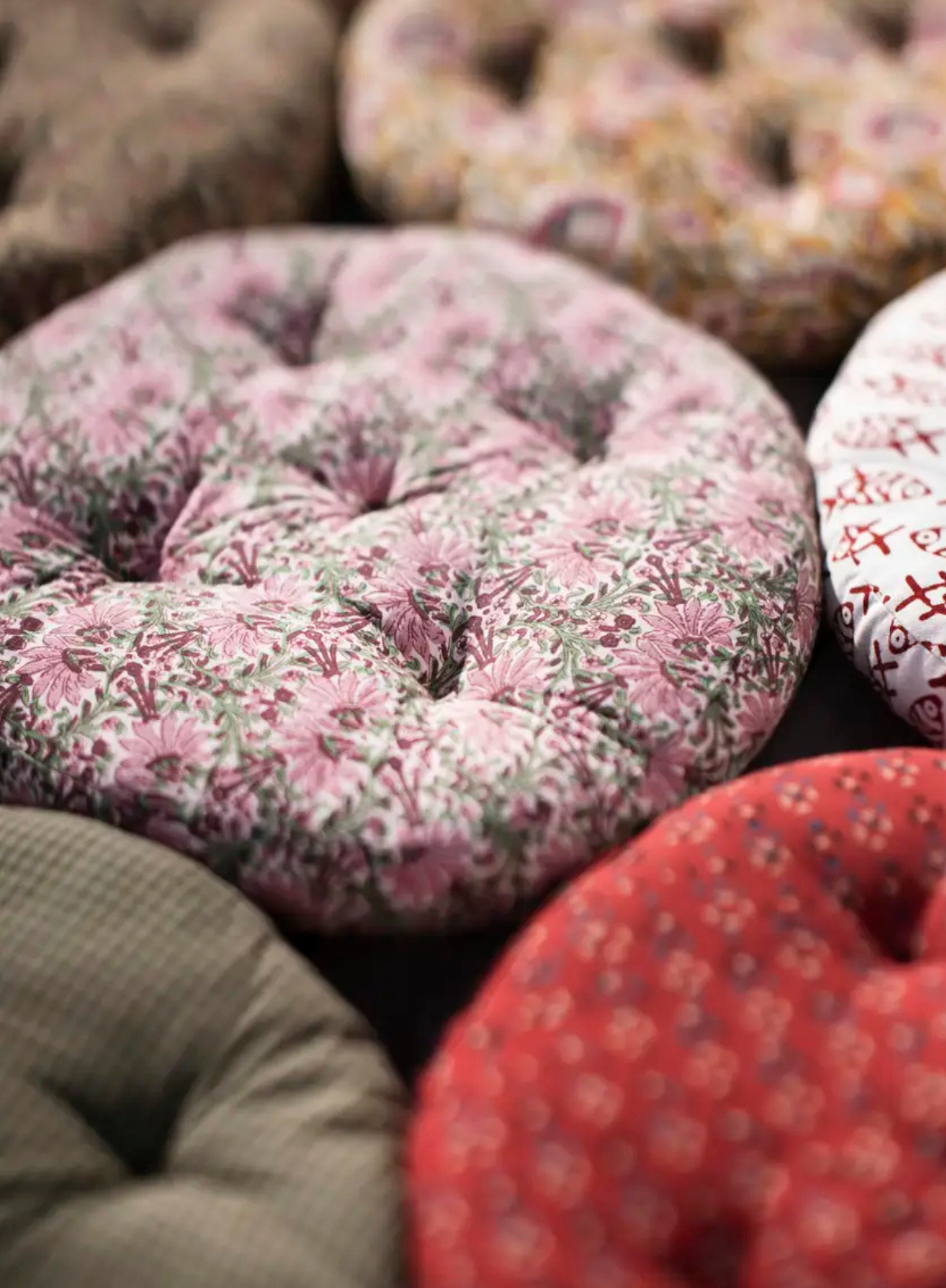 Halter Round Cotton Chair Pad