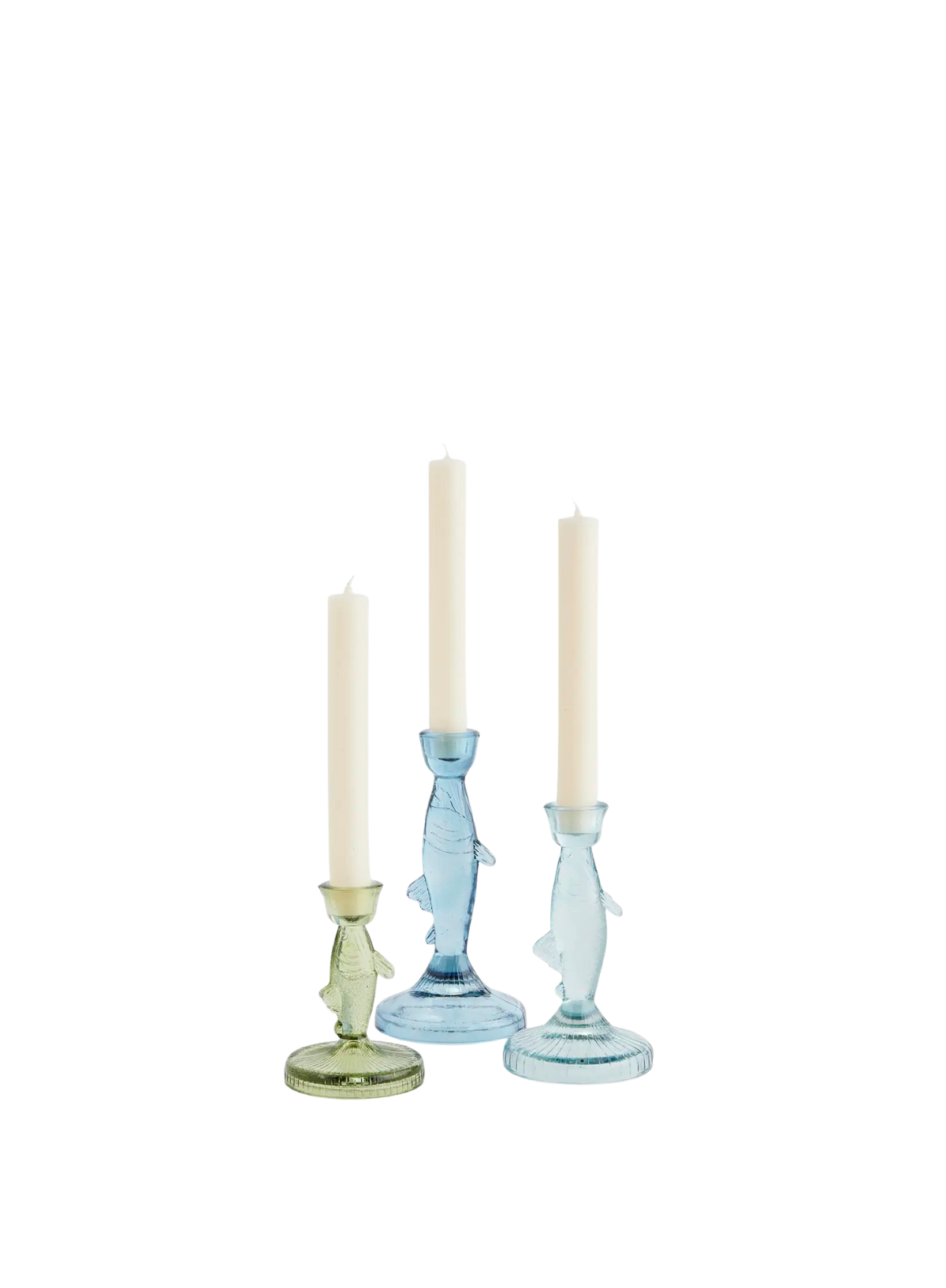Glass Fish Shaped Candle Holder from Madam Stoltz