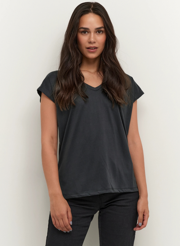 Lise T-Shirt in Washed Black from Kaffe