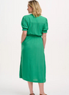 Carlota Midi Dress in Green, Folk Floral Embroidery from Sugarhill