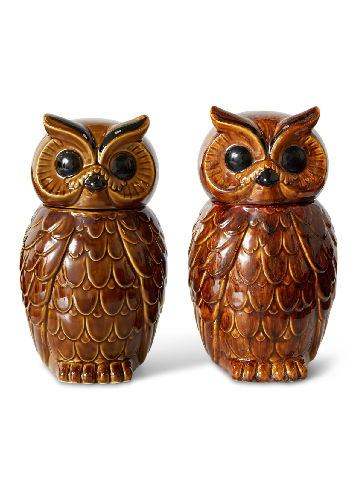 HK Living Ceramic Owl Jar Roasted