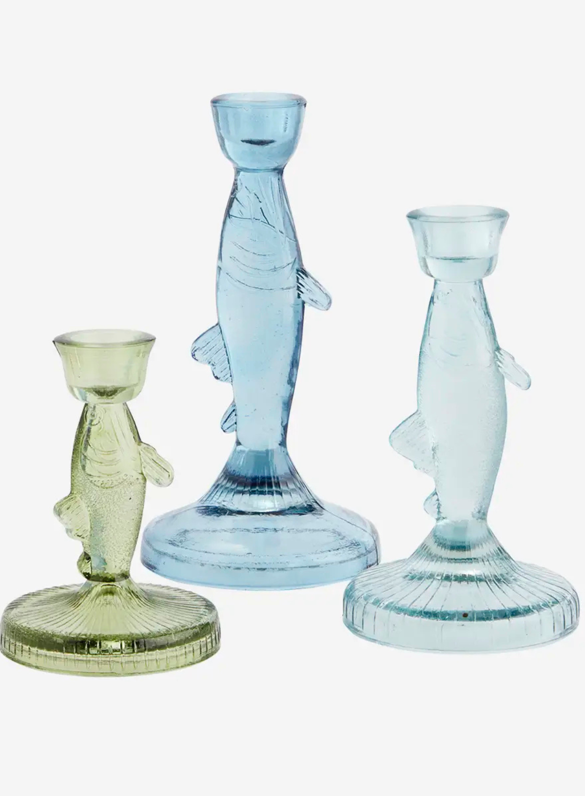 Glass Fish Shaped Candle Holder from Madam Stoltz