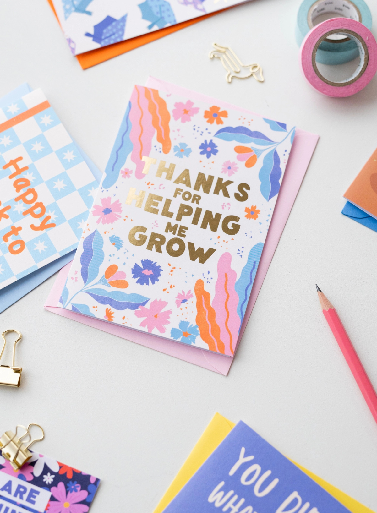 Thanks for Helping Me Grow Card from Tikkled Pink