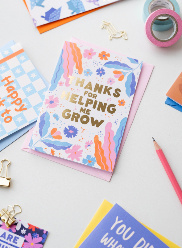 Thanks for Helping Me Grow Card from Tikkled Pink