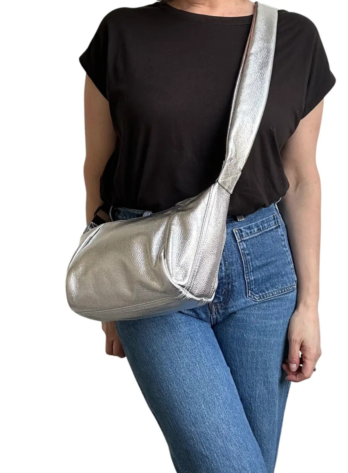 Brixton Cross Body Sling Bag in Silver from Sixton