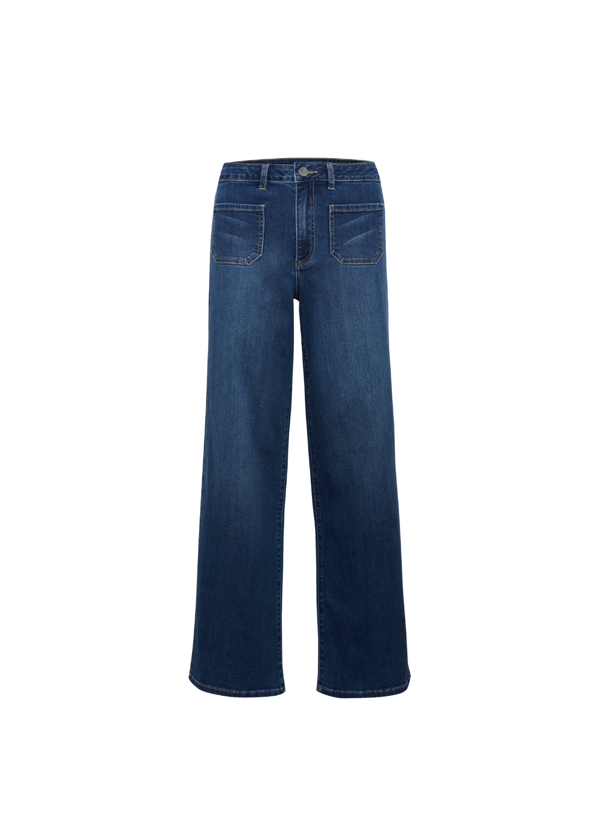 NEW Karla High Waisted Wide Jeans in Medium Blue Wash from Kaffe